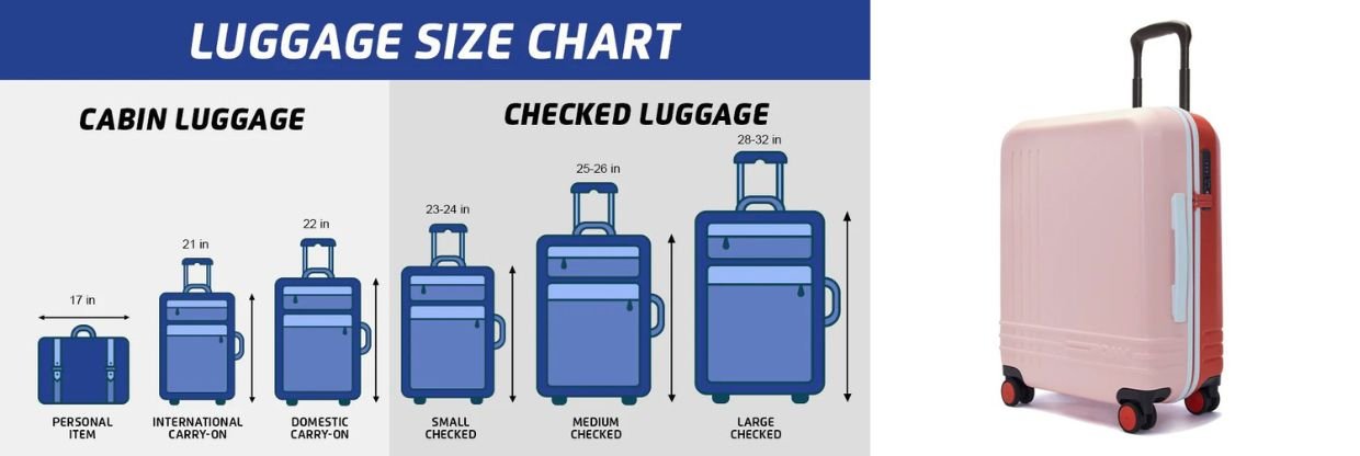 Size of overhead luggage on sale